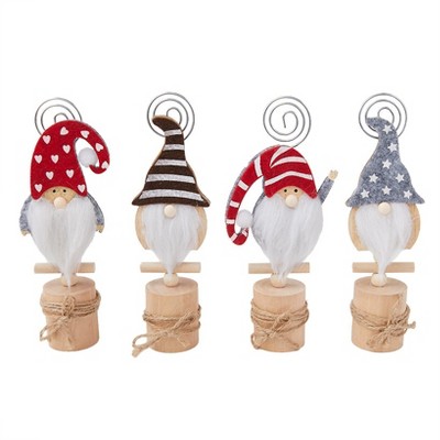 The Lakeside Collection Set of Gnome Place Cards or Holders - Gnome Card Holders 4 Pieces