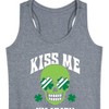 Women's - Instant Message - St. Patrick's Day Kiss Me I'm Irish Graphic Racerback Tank - 2 of 4