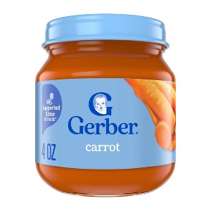 Gerber Baby Food Stage 1 Carrot Puree Jar - 4oz - 1 of 4