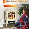 Syemin Indoor Fireplaces 18" Electric Fireplace Stove, Freestanding Infrared Fire Place Heater for Small Space, White, 14.25"*9.5"*18" - 3 of 4