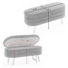 VASIP Velvet Fabric Storage Bench with  Hidden Storage and Sturdy Wood Legs for Bedroom,Living Room - 2 of 4