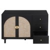 Vynxaria Decorative Storage Cabinets - Elegant Vanity Tables in Black/Beige - 4 of 4