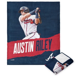 MLB Austin Riley Player Silk Touch Throw Blanket 50 x 60 Inches - 1 of 4
