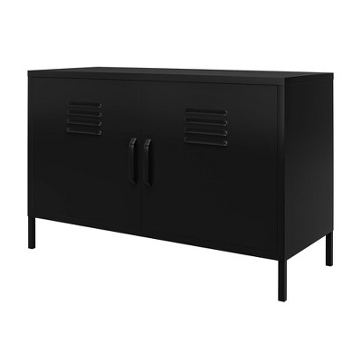 Shadwick Black Metal 2-Door Office Storage Cabinet