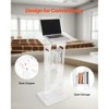 VEVOR Podium Stand, 43-Inch Acrylic Lectern, Portable Laptop Desk with Wide Reading Surface and Storage Shelf, Book Stopper, Transparent - 4 of 4