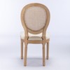 NicBex Dining Chairs Stool Upholstered Chair with Wood Legs Antique Painting Linen Fabric Rattan Back for Kitchen - 4 of 4