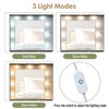 YOOCOZZ Farmhouse Vanity Table Set with Upholstered Storage Stool, Hollywood LED Mirror and Large Storage - White - 4 of 4