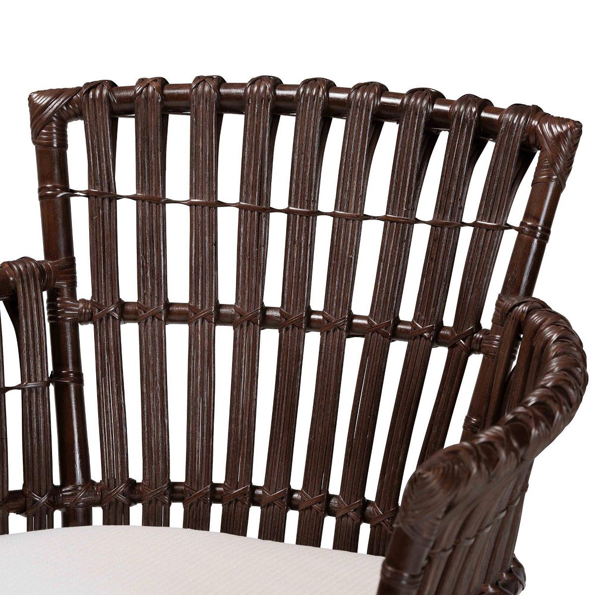 bali & pari Brooklyn Rattan Arm Chair Very Dark Brown