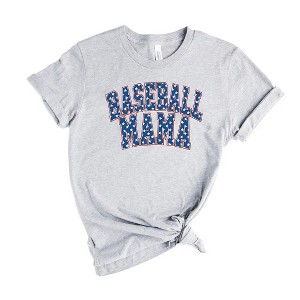 Simply Sage Market Women's Baseball Mama Varsity Stars Short Sleeve Graphic Tee - 1 of 3