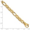 Black Bow Jewelry 6.5mm 14K Yellow Gold Solid Flat Figaro Anchor Chain Bracelet - 3 of 4