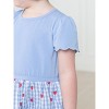RuffleButts Girls Mixed Media Short Sleeve Tiered Dress - 4 of 4