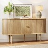 AMERLIFE 55" TV Stand, Mid Century Modern Console with Tambour Door, Solid Wood Legs - 2 of 4