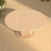 Mshliw Extendable Round Dining Table with Leaf, Hexagon-Base, MDF and Rubberwood Frame, Sofa Table, Seats Up to 6, 47.24"-63" (only table) - 4 of 4