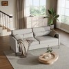 80in Comfy Couch, 3 Seater Sofa with Metal Legs, Deep Seat Sofa with Beige Linen Fabric Modern Sofa Couch for Living Room, Apparment, Office, Beige - 2 of 4