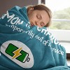 Funny Christmas Birthday Gifts for Mom- Mom is Charging Blanket- New Moms Gifts for Women, Flannel Soft Blanket Throw for Napping Travel. - 3 of 4