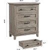 GAOMON 4 Dresser for Bedroom, 34.8" Tall Vertical Drawer Dresser with Large Storage, Freestanding Wooden Closet Chest - 2 of 4