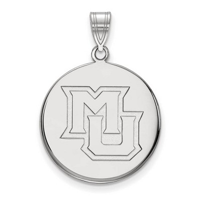 Black Bow Jewelry 10k White Gold Marquette Golden Eagles NCAA Large Pendant