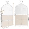 Mber 3-Pack 39" Dance Garment Bags For Dancers, Garment Bags For Dance Costumes, For Dance Competitions, with 4 Medium Clear Zipper Pockets, Clear - 2 of 4