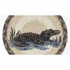 Earth Rugs Decorative Alligator Round Coaster – Rustic Farmhouse Wildlife Accent 7"x7" - 2 of 3