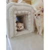 Vynxaria Storage Bench Pet Supplies Corduroy Bench Cat's nest to hide For the Living Room, Entryway and Bedroom - 2 of 4
