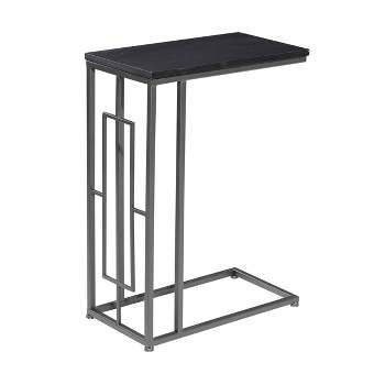 Contemporary Iron and Wood Accent Table Dark Gray - Olivia & May