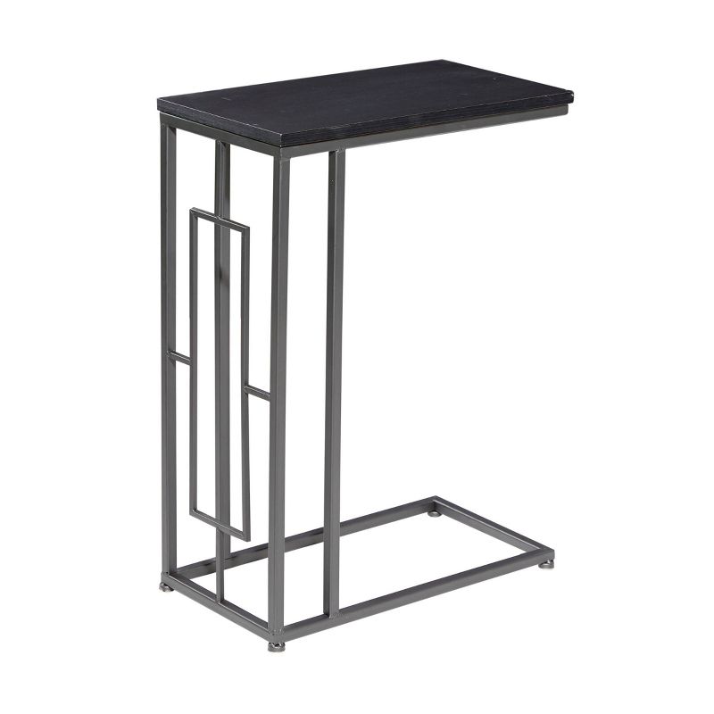Contemporary Iron and Wood Accent Table Dark Gray - Olivia &#38; May, 1 of 6