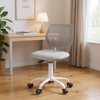 HomeRoots Gray and Black Adjustable Height Swivel Rolling Office Chair - 2 of 4