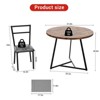 2-Person Round Dining Set - Space-Saving Table & Upholstered Chairs, Modern Kitchen Set for Small Spaces - 3 of 4