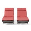 Christopher Knight Home Olivia Rattan Adjustable Gray Chaise Lounges with Cushion(Set of 2) - 2 of 4