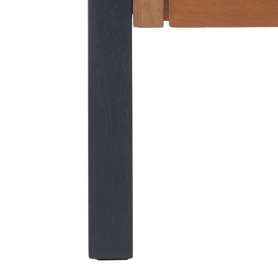 Vlad Natural Mahogany & Charcoal 3-Shelf Storage Etagere