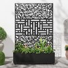 MAYEERTY Planter Box with Trellis Iron Black Net 01 Flower Shape Helen Street 01 Combined Style 72x47x16in 3-Piece Set - 2 of 4