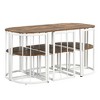 Maliang Modern 7-Piece Dining Table Set with Faux Marble, 55'' Kitchen Table Set for 6 Person - 3 of 4