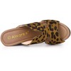 Allegra K Women's Faux Suede Peep Toe Platform Block Heel Slides Sandals - 4 of 4