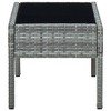 vidaXL Garden Table Brown PE Rattan Medium Durable Garden Table - 3 of 4