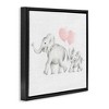 Stupell Industries Elephant Family with Pink Balloons, 18" x 18" - 3 of 4