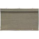96" x 72" Outdoor Imperial Matchstick Rayon from Bamboo Cord-Free Natural Rollup Blinds Driftwood - Radiance