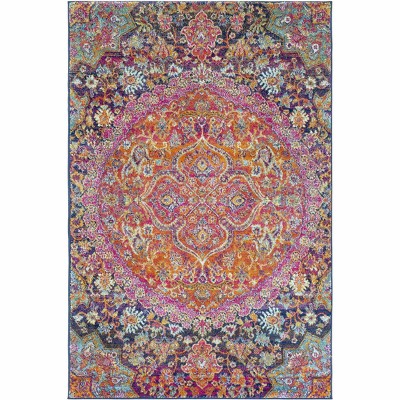 Hauteloom Burnt Orange Ojus Area Rug