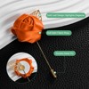 Unique Bargains Ribbon Alloy Outdoor Irregular Flower Lapel Pin 24 Pcs - 2 of 4