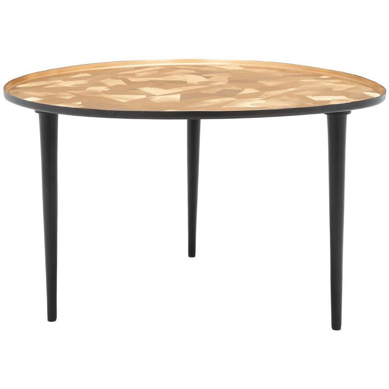 Hera Oval Side Table - Taupe/Black - Safavieh., 1 of 7