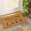 Evergreen 16 x 28 Inches Welcome to The Lake Door Mat | Non-Slip Rubber Backing | Dirt catching Natural Coir | Indoor and Outdoor Home Decor - 2 of 4