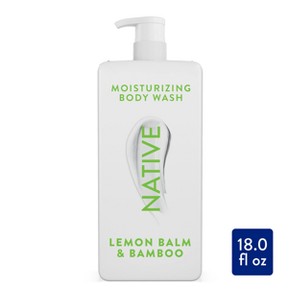 Native Moisturizing Body Wash with Shea Butter for Women & Men - 24hr Hydration - Lemon Balm & Bamboo - Sulfate Free - Paraben Free - 18 fl oz - 1 of 4
