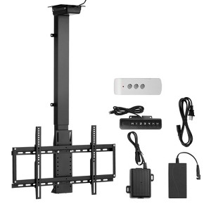 VEVOR Motorized Ceiling TV Mount, TV Wall Mount for 32 to 55 Inch TV, Electric Adjustable Ceiling TV Mount, Motorized Flip Down TV Mount, Black - 1 of 4