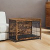 Modern Dog Crate Furniture , End Table, for Small Dogs up to 70 lb - Stylish Kennel with Removable Tray, Double Doors - 2 of 4