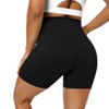 Biker Shorts Women 6" Tummy Control Workout Shorts Women with Pockets High Waisted Yoga Running Gym Spandex Compression - 3 of 4