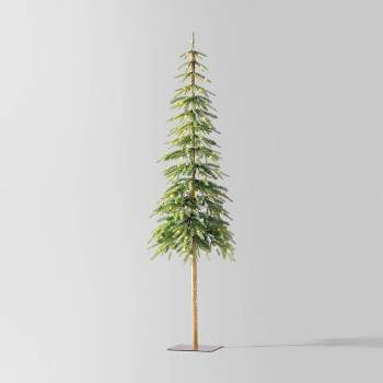 6' Pre-Lit LED Downswept Alpine Balsam Artificial Christmas Tree Warm White Dew Drop Lights - Wondershop™
