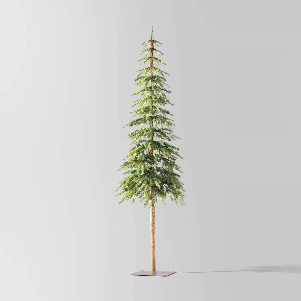 6' Pre-Lit LED Downswept Alpine Balsam Artificial Christmas Tree Warm White Dew Drop Lights - Wondershop™