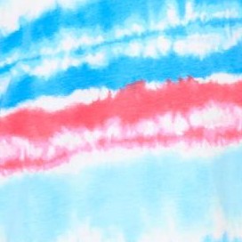 paradise blue multi tie-dye stripe
