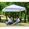 Z-Shade 10 x 10 Foot Push Button Angled Leg Instant Shade Outdoor Canopy Tent Portable Shelter with Steel Frame and Storage Bag, White - image 3 of 4