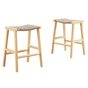 Modway Saorise Wood Counter Stool - Set of 2 - 1 of 4