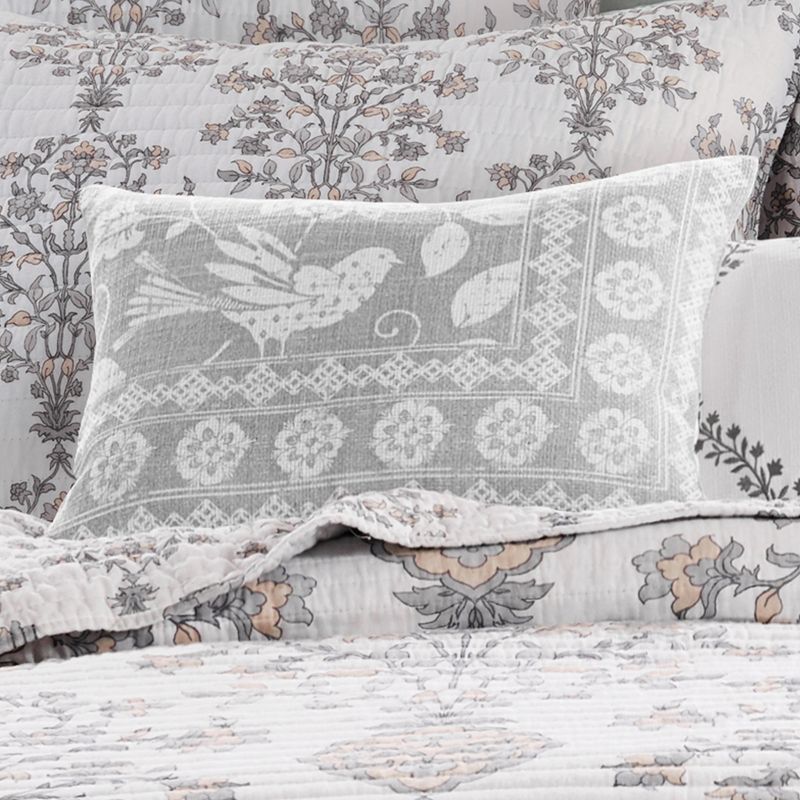 Filigree Grey Bird Decorative Pillow - Levtex Home, 2 of 4